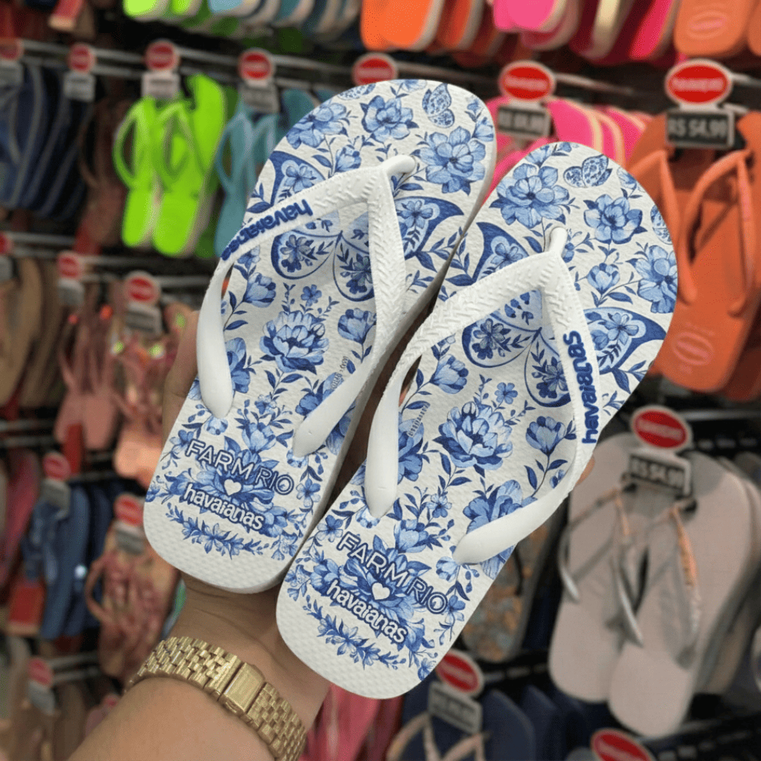 Chinelo Havaianas Farm - Jardim de Porcelana