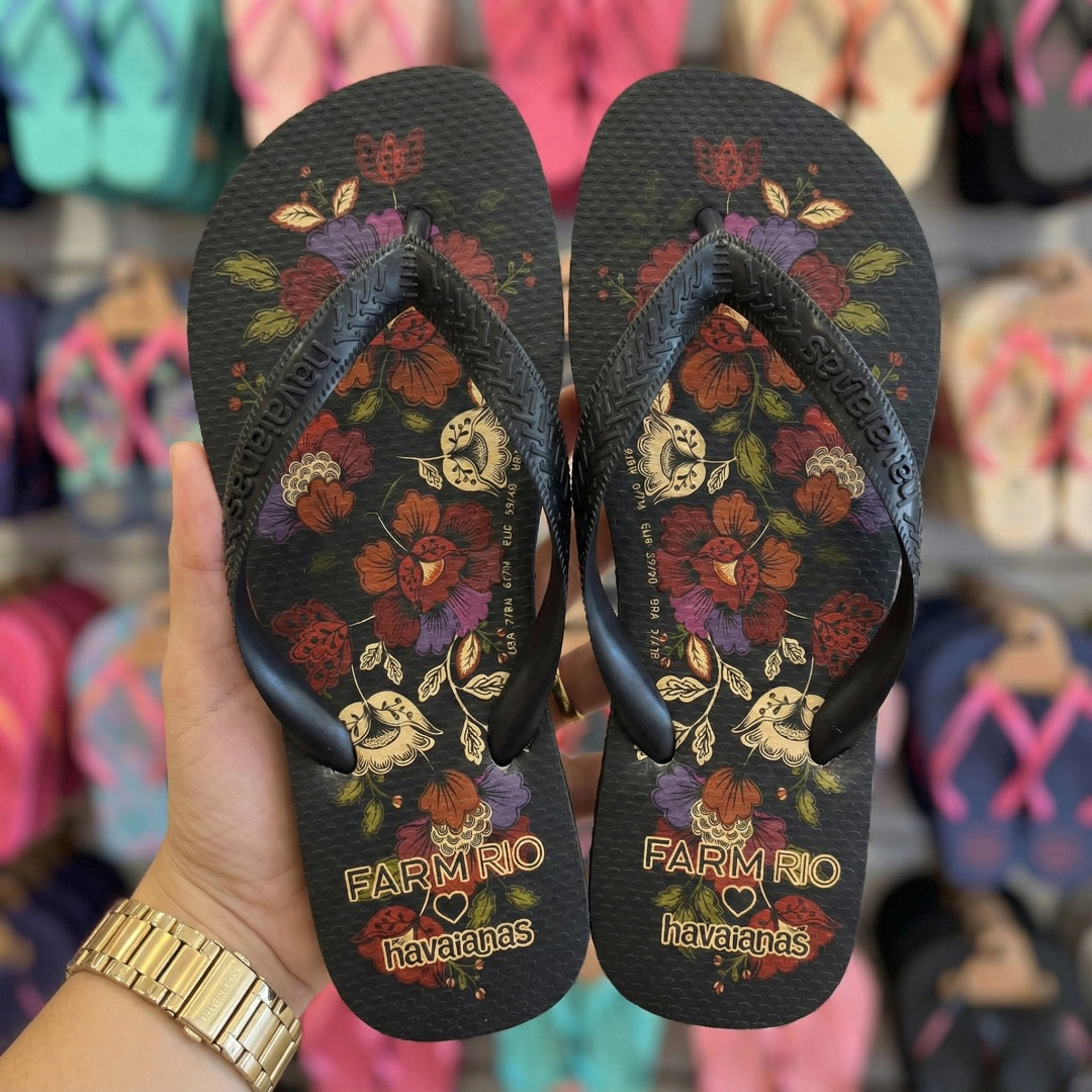 Chinelo Havaianas Farm - Flor de Fita