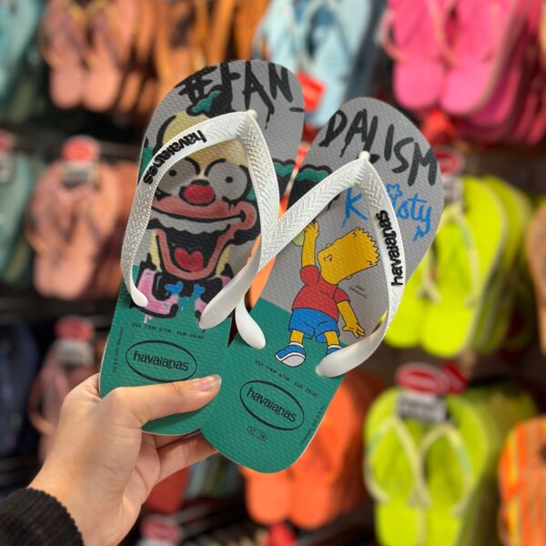 Havaianas Top Simpsons - Bart & Krusty (Verde/Cinza)