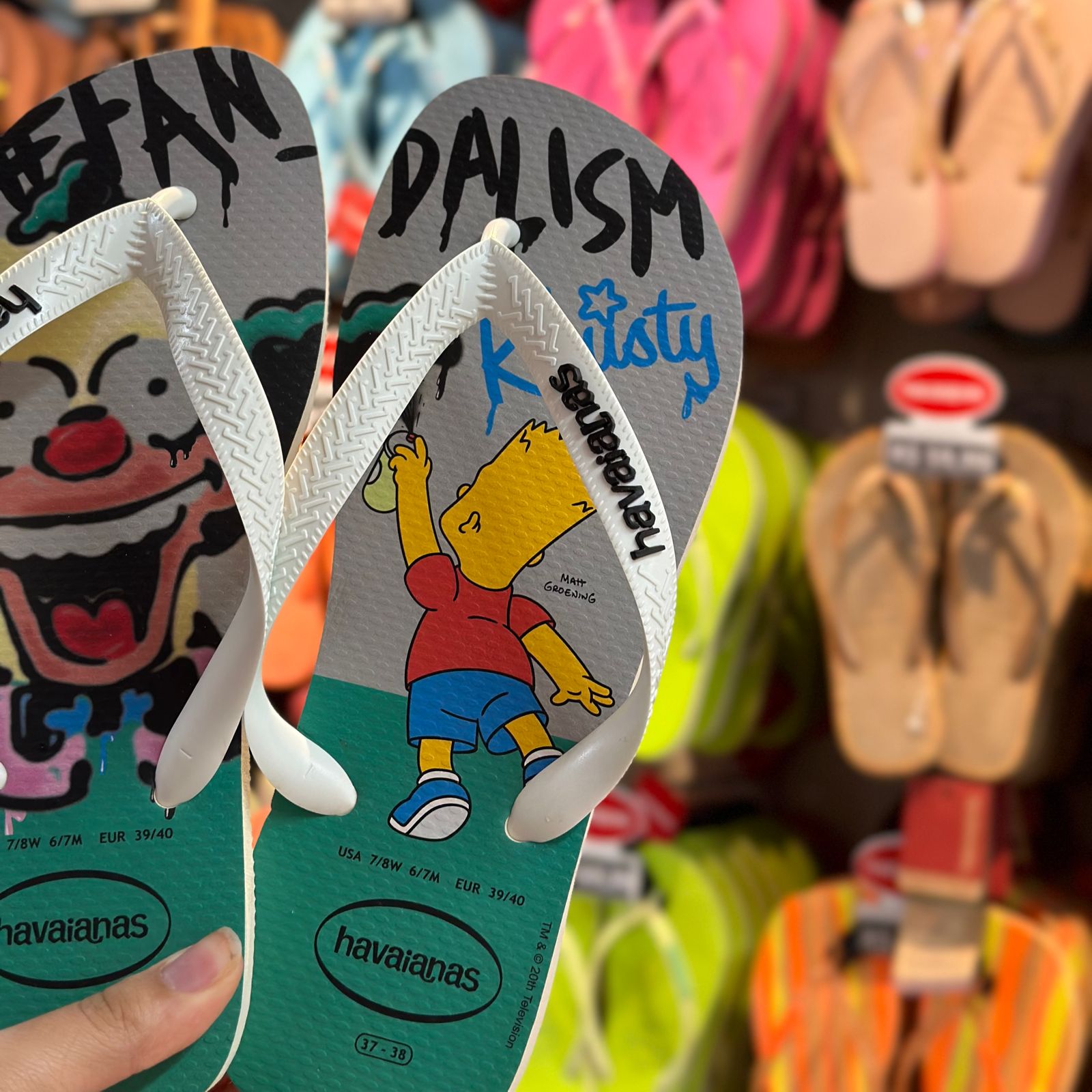 Havaianas Top Simpsons - Bart & Krusty (Verde/Cinza) - Imagem 3