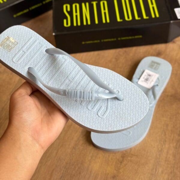 Chinelo Santa Lolla Feminino Azul Serenity - Tira Translúcida