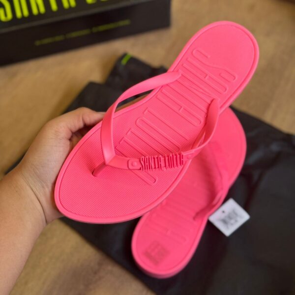 Chinelo Santa Lolla Feminino Borracha Pink Neon - Rosa Vibrante