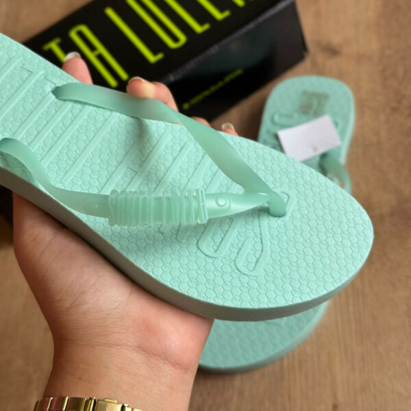 Chinelo Santa Lolla Feminino Verde Água - Tira Translúcida