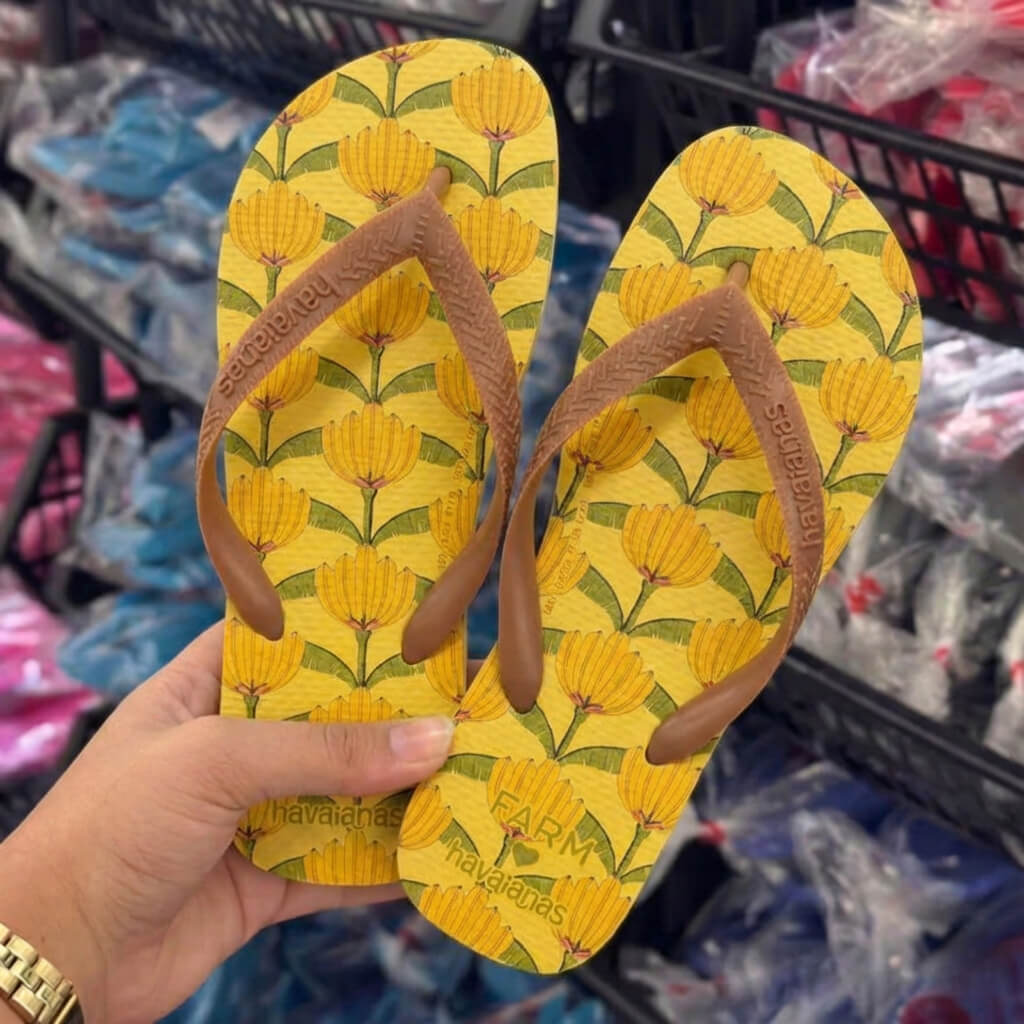 Chinelo Havaianas Farm - Banana Deco