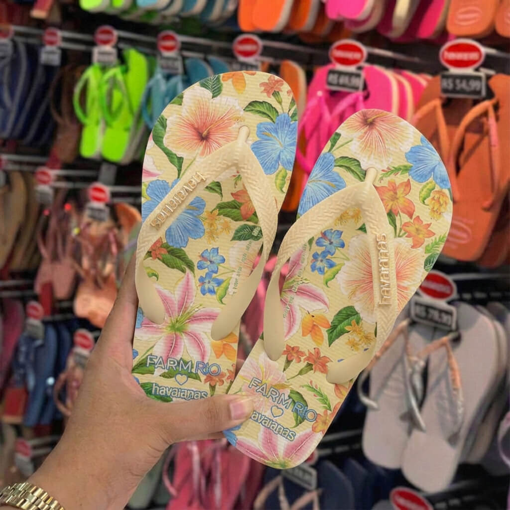 Chinelo Havaianas Farm - Flor de Praia