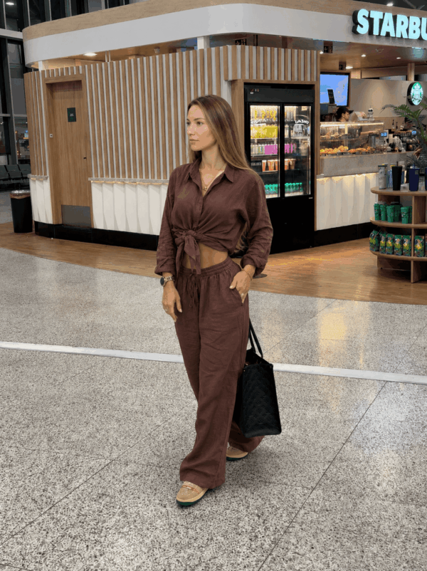 Conjunto Linho Café